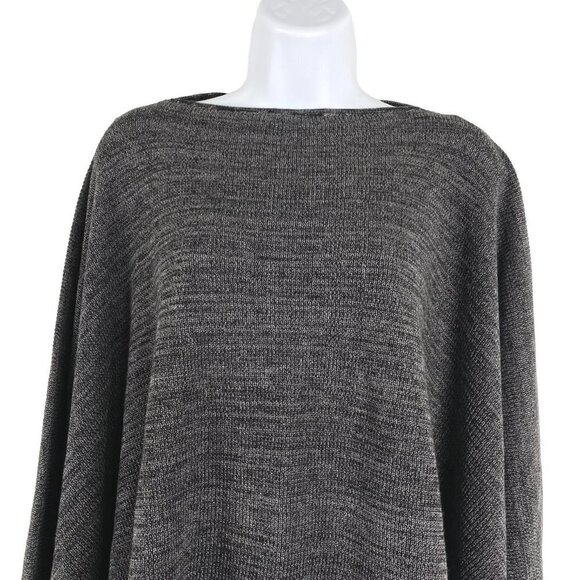 Lululemon Divinity Scarf Poncho Black Heathered Core Medium Grey One Size FS-974 - Picture 4 of 8